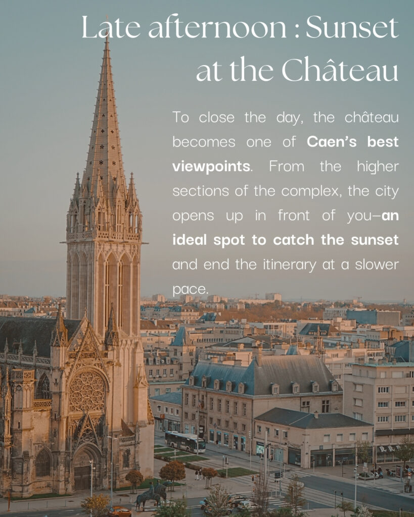 Late afternoon: sunset at the château